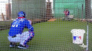 Jonathan Lucroy & Robinson Chirinos - Catching Cage Work
