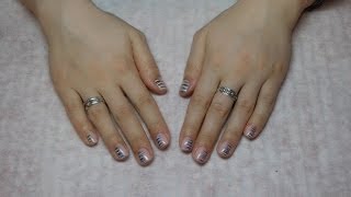 Сolored stripes nail tutorial / Маникюр цветные полоски