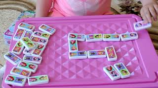 ДИАНА Видео для детей УЧИМСЯ ИГРАТЬ В ДОМИНО Domino Princess Disney.