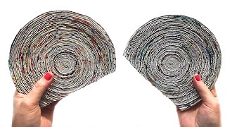 DIY Recycled newspaper box idea | Newspaper Craft