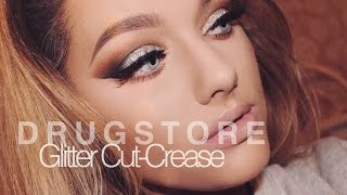 DRUGSTORE Glitter Cut-Crease Tutorial | Rachel Leary