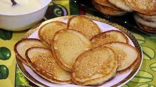 Оладьи на кефире. Оладьи без яиц. (Рецепты Проще Простого).