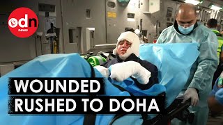 Shocking Scenes on Hospital Flight to Save Wounded Palestinians