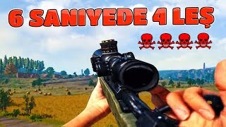 AWM ILE 6 SANIYEDE 4 LEŞ ALMAK ! - PUBG MOBILE