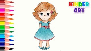 Как нарисовать маленькую девочку в платье |How to draw a little girl