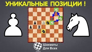 Шахматы. Невероятный МАТ ПЕШКОЙ с превращением в КОНЯ!
