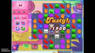 Candy Crush Level 1721 Audio Talkthrough, 2 Stars 1 Booster