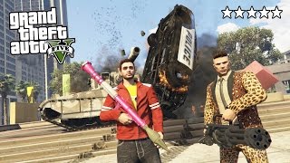 GTA 5 Online - ULTIMATE 5 STAR DESTRUCTION!! 5 Star POLICE Getaway in GTA Online! (GTA 5 Gameplay)