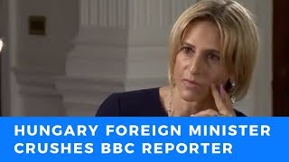 Hungarian Foreign Minister DEMOLISHES triggered BBC reporter calling for open borders in Europe