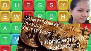 Earn bitcoin by playing cryptoword game for free