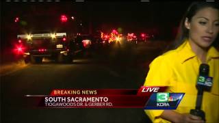 Grass fire burns 35 acre in South Sacramento