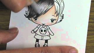 Prismacolor Basics Coloring Tutorial (with Odorless Mineral Spirits) for card makers
