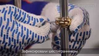 18. Разметка, первая и последняя стойки, установка поручня и ригеля