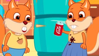 Famille d'Écureuil - Taché De Coca Cola Animé 2022 en Français