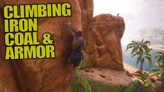CLIMBING, IRON, COAL & ARMOR | Conan Exiles | Let's Play Gameplay | S02E02