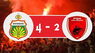 Highlights Bhayangkara Fc vs PSM Makasar 4 - 2 | Piala indonesia 2019