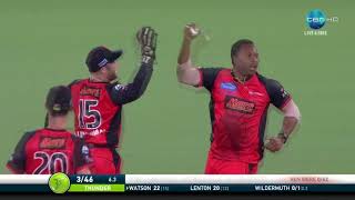 Kieron Pollard takes a brilliant running grab