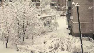 Snowfall in Stryi