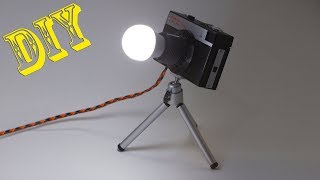 Сделал светильник из старого фотоаппарата Смена  8М. // Tabletop lamp from an old film camera.
