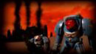 Space Marines fights Chaos Nurgle Marines