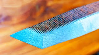How To Make a Perfect Knife Bevel WITHOUT Grinder | DIY Knife Filing Jig