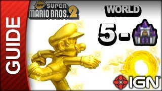 New Super Mario Bros. 2 - Star Coin Guide - World 5-Castle - Walkthrough