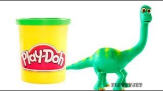 Dinosaurs Play doh Stop Motion Cute dinosaur animation Tyrannosaurus Rex Dinosaur toy eggs Jurassic