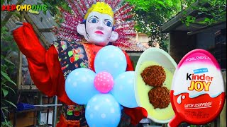 ONDEL ONDEL mencari KINDER JOY di dalam BALON BUNGA! - KEPOMPONG BALON - ONDEL ONDEL