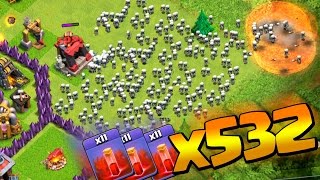 ATACANDO COM 532 ESQUELETOS! ATUALIZAÇÃO DO FEITIÇO DE ESQUELETO!