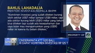 Cinderamata KTT G20 Bali, RI Dapat Komitmen Investasi Rp 125 T