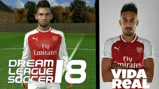 Comparación Aubameyang DLS 18 vs Vida Real