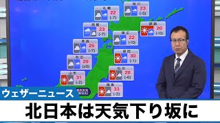 北日本は天気下り坂に