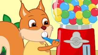 Famille d'Écureuil - Rainbow Gum Machine à Gommes Animé 2020 en Français