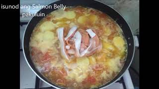 How To Cook Salmon Belly Sinigang sa Miso