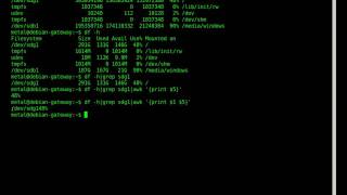 BASH Lesson - df and awk (disk space)