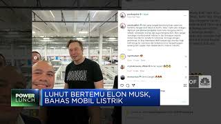 Luhut-Elon Musk Kopdar Bahas Mobil Listrik