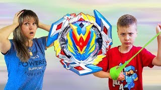 РАСПАКОВАЛИ и не можем ПОДЕЛИТЬ BEYBLADE Winning Valkyrie !!! Кому достанется игрушка для детей ?