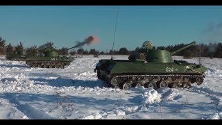 Учение с подразделением ВДВ с применением артиллерийских орудий 2С9 «Нона» и боевых машин БМД-4М