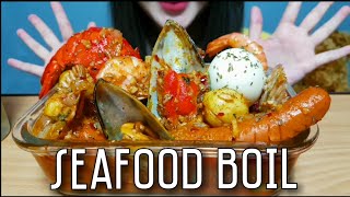 SEAFOOD BOIL MUKBANG (NO TALKING) 씨푸드보일 리얼사운드* EATING SHOW