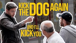 Vegans ABUSE DOG and are CONFRONTED