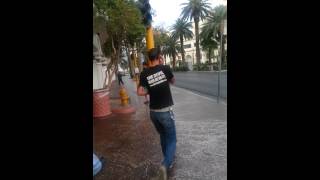Drunk woman on the las Vegas Strip