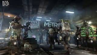 GeForce GTX 1050 ti + AMD Ryzen 3 1300X -- Metro Last Light Redux Benchmark