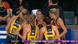 ANZ Netball 2010 Magic vs Steel Qtr 2 Part 1