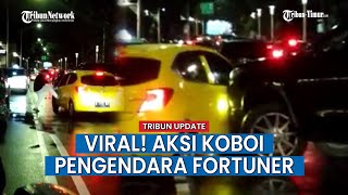 Aksi Koboi Sopir Fortuner Pegang Senjata Air Softgun dan Samurai Serang Pengendara Brio di Jaksel