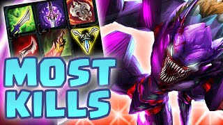 THE MOST KILLS IN A RANKED GAME MAX ITEMS (FULL AD KHA'ZIX JUNGLE) - Nightblue3