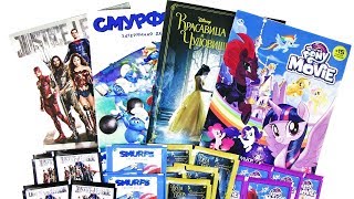 НАКЛЕЙКИ PANINI MIX#7 My little pony Movie, Лига справедливости, СМУРФИКИ, Disney Surprise unboxing