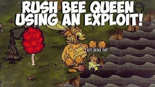 Don't Starve Together → Rush Bee Queen USING A BUG/EXPLOIT! Day 3