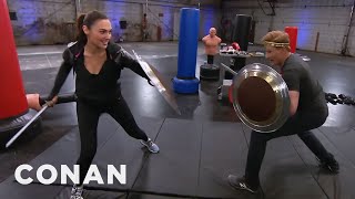 Conan Works Out With Wonder Woman Gal Gadot - CONAN on TBS