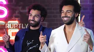 Mo way! Mohamed Salah meets his newly unveiled Madame Tussauds waxwork