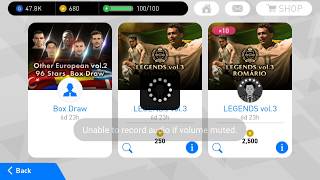 Pes 2018 mobile LEGENDS VOL.3 ROMARIO BOX DRAW